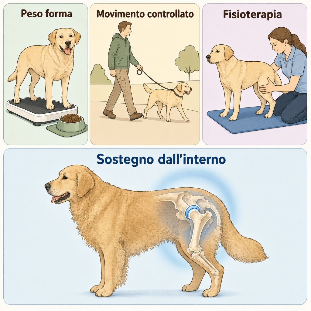 I quattro pilastri: peso forma, movimento controllato, fisioterapia e sostegno dall'interno